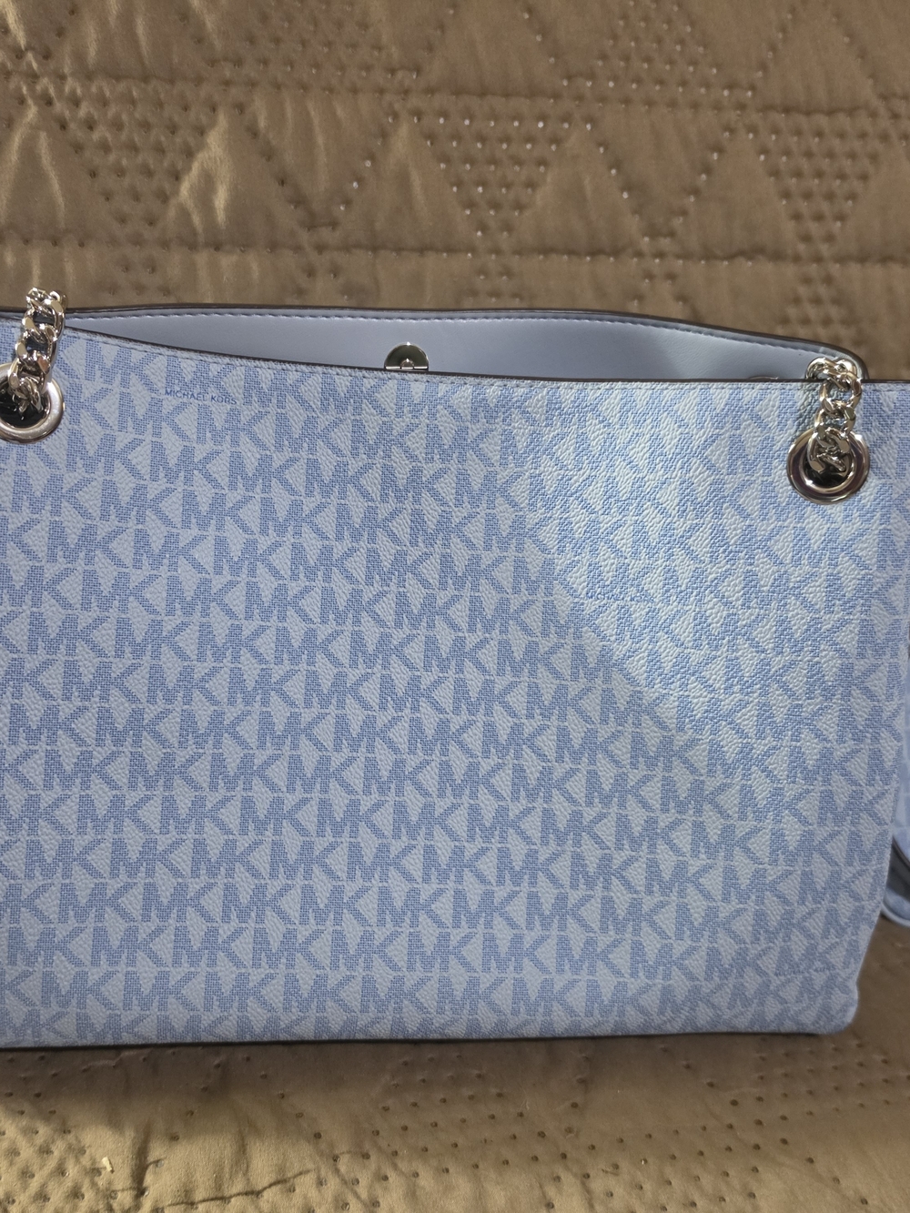 Michael Kors Light Blue Logo Crossbody Bag And Wristlet - Picture 5 of 9